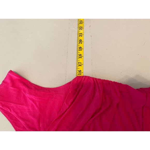 Bebe Dress Bodycon Side Cut Out at Waist Pink Draped Ruched Sleeveless Medium - Picture 10 of 12